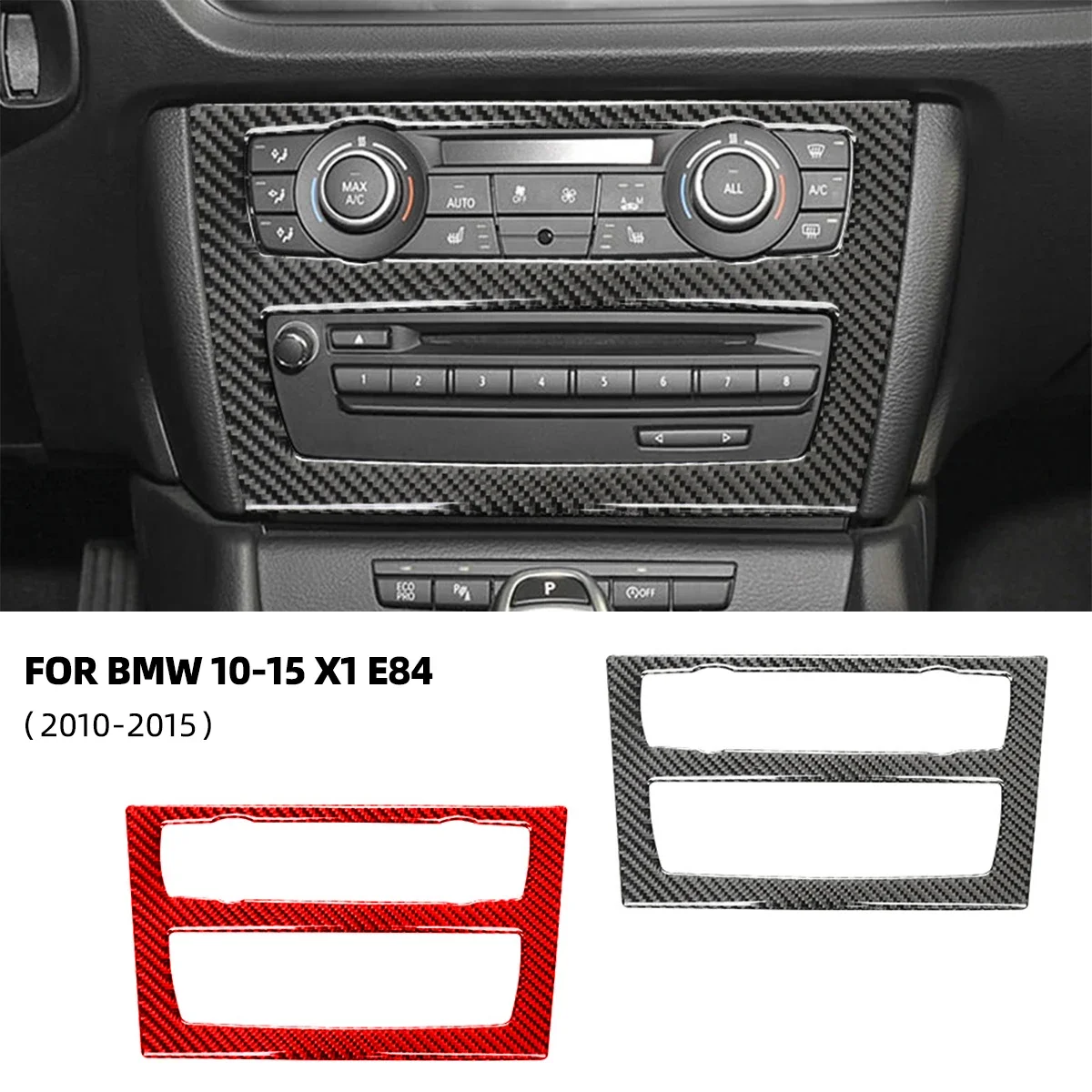 

For BMW X1 E84 2010-2015 Car-styling Carbon Fiber Car Central Control Air Conditioning Decorative Accesorios Voiture Stickers