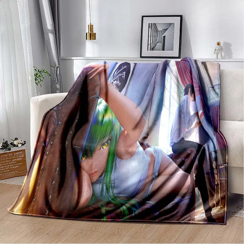 Fashion Anime Blanket Sofa Winter CODE GEASS Warm Bed Fleece Custom Nap Home Fluffy Soft Blankets King Size Microfiber Bedding