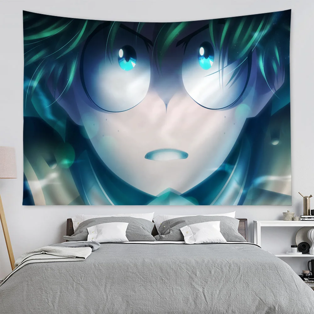 My Hero Academia M-Midoriya L-Lzuku Cartoon Tapestry Art Science Fiction Room Home Decor Wall Hanging Home Decor