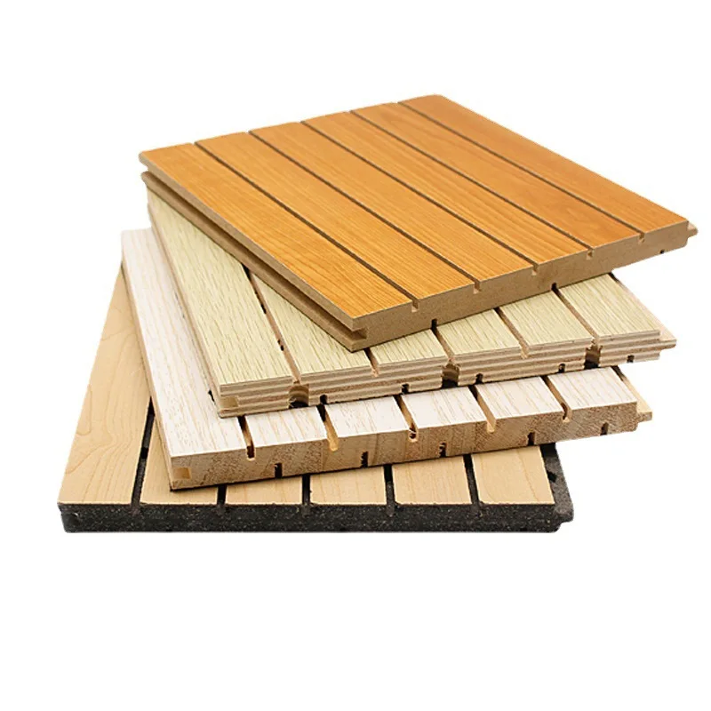 Wooden Grooved Acoustic Panel for Wall and Ceiling