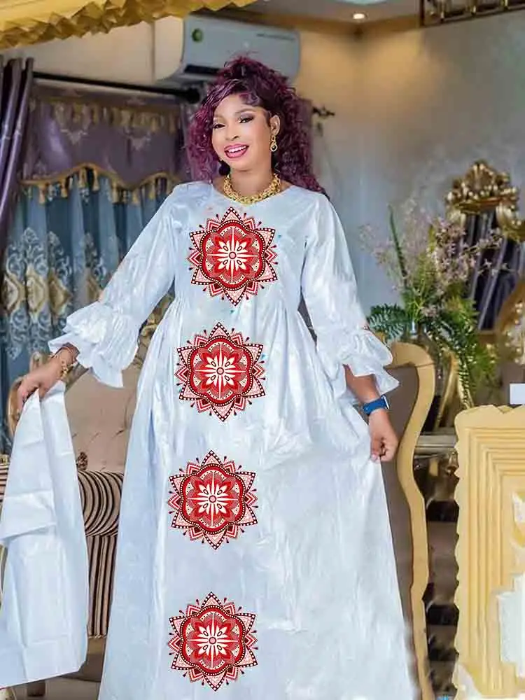 

African Bazan Style Custom New Dress Print Elegant Classic Plus Size Fit Four Seasons Traditional Ceremony Gown