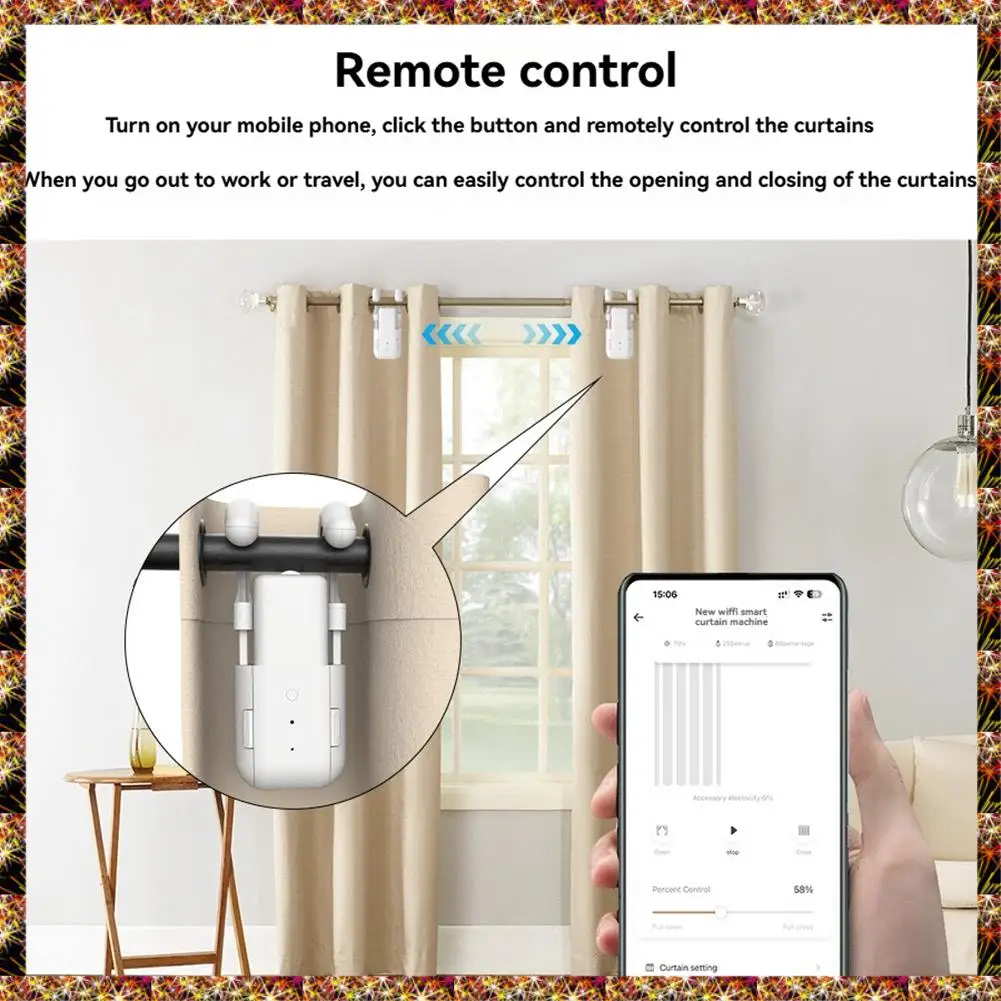 BTCL 2 قطعة WIFI محرك ستارة أوتوماتيكي ذكي مع التحكم الصوتي عن بعد في درجة الحرارة وأجهزة استشعار الضوء لأتمتة المنزل
