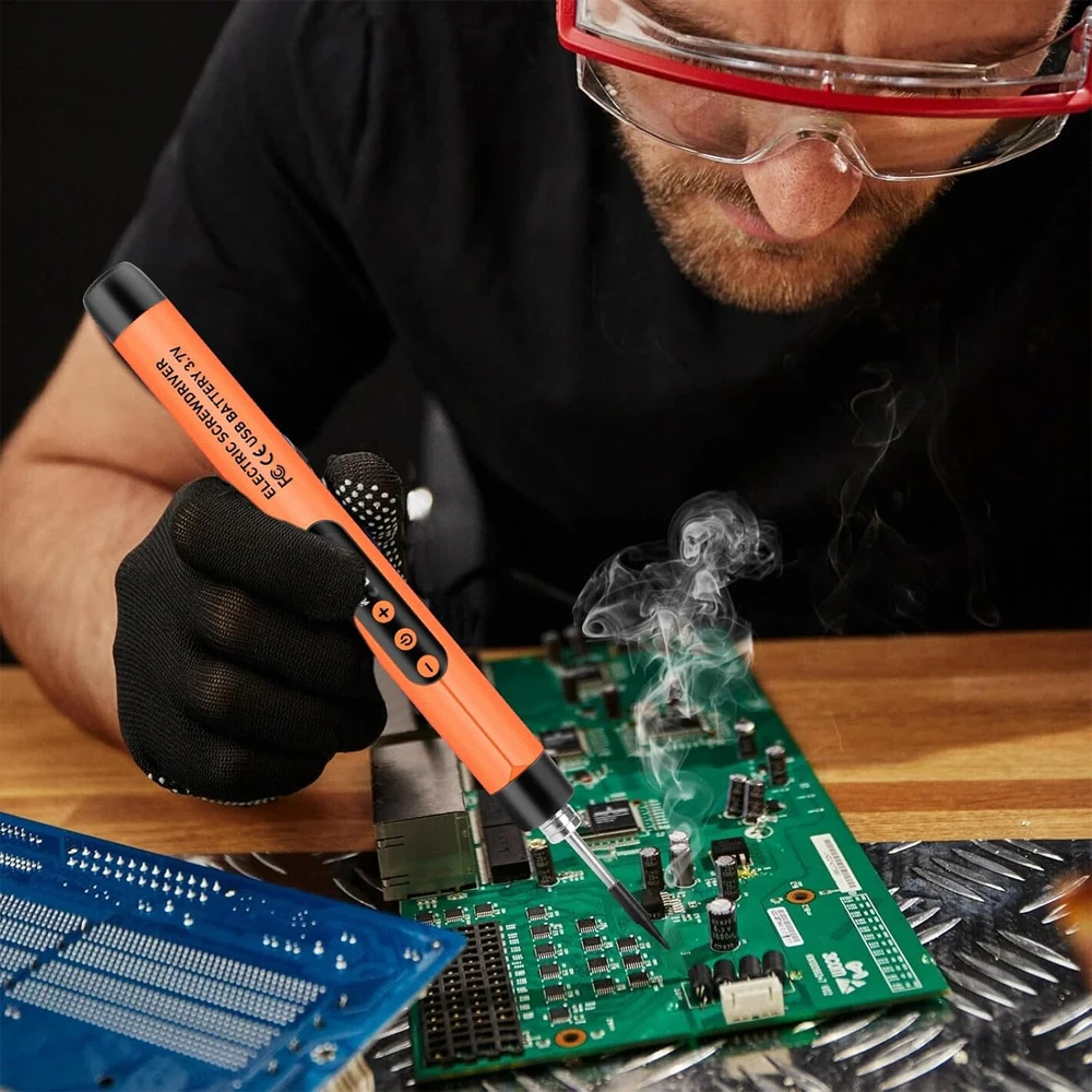 USB Rechargeable Soldering Iron Kit 1000mAh Type-C Wireless Mini Soldering Iron Suitable for DIY and home appliance repair