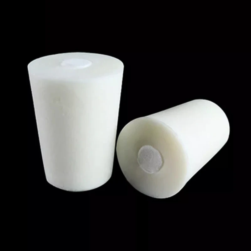 Solides Silicone Stopper Airlock Stopper With Hole Laboratory Stopper usedes to valve Fermentation Secondary Wine Bottles