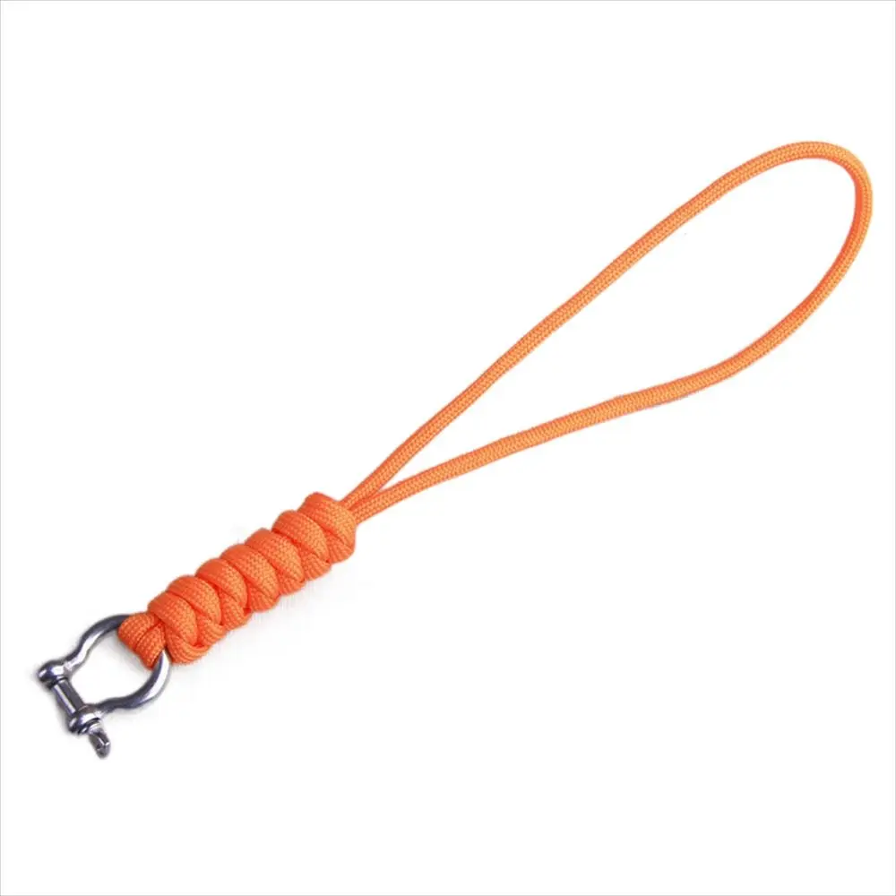 D Bow Buckle Paracord Keychain High Strength Anti-lost Chain Umbrella Rope Keyring Braided Handmade Parachute Cord Keychain