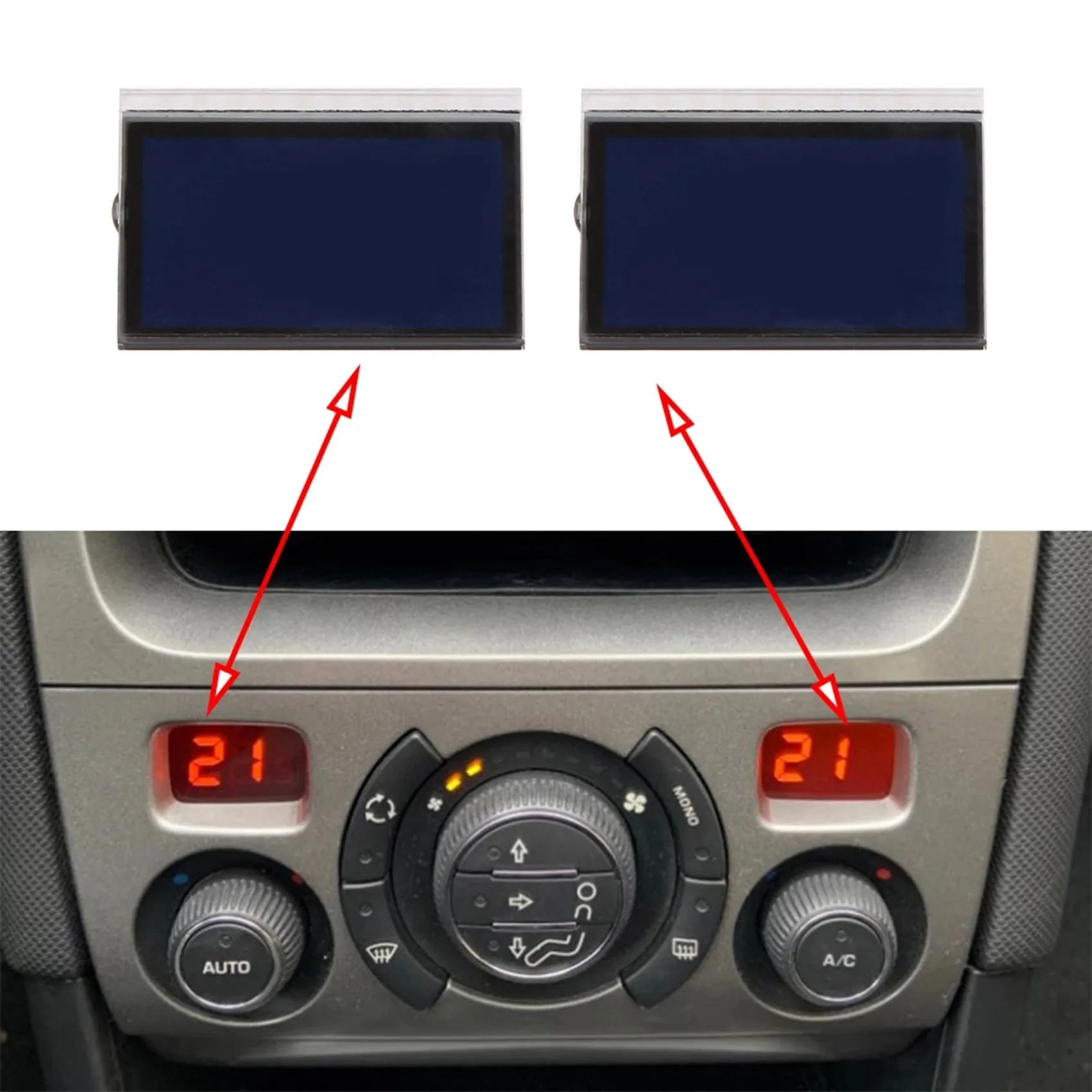 2Pcs Car ACC Display Screen Air Conditioning Information Screen Pixel Repair for Peugeot 308 308CC 2007-2013