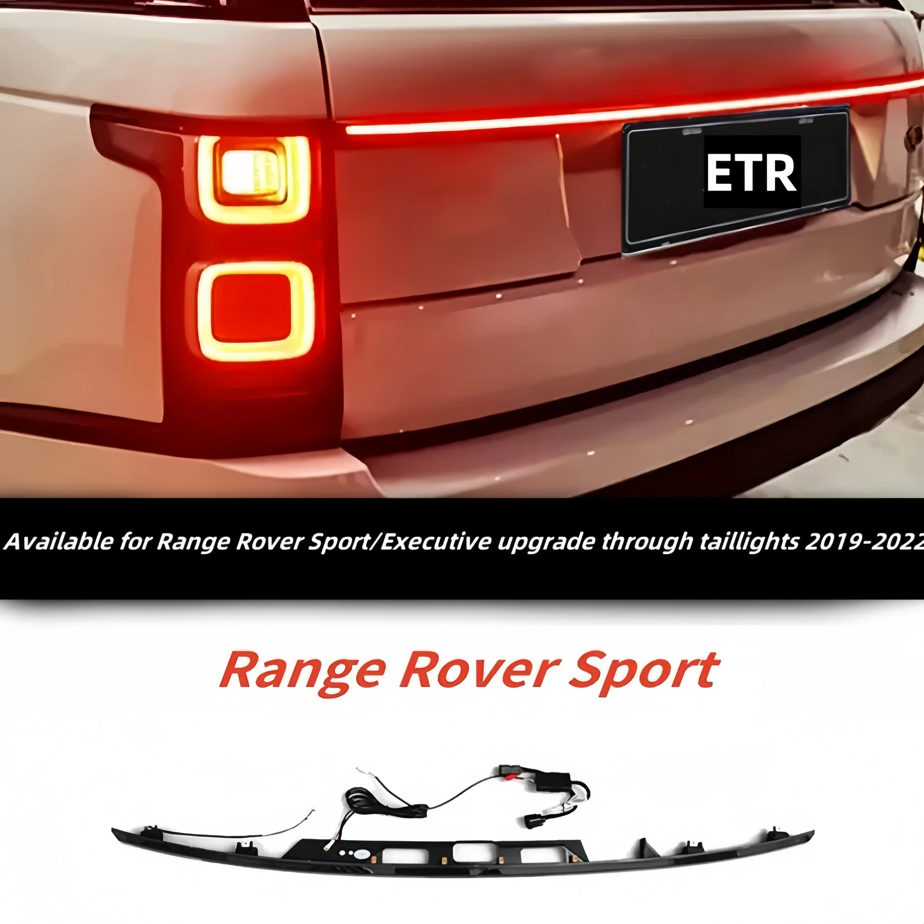 The through-taillights are a new upgrade to the For Range Rover' 13-22 stylish rear start lights Land Rover