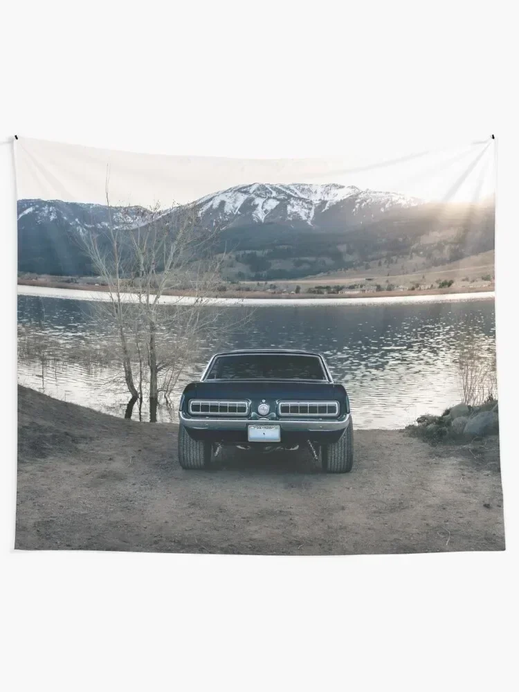 Muscle Car at the Lake Tapestry Wall Hanging Decorations For Room Tapestry