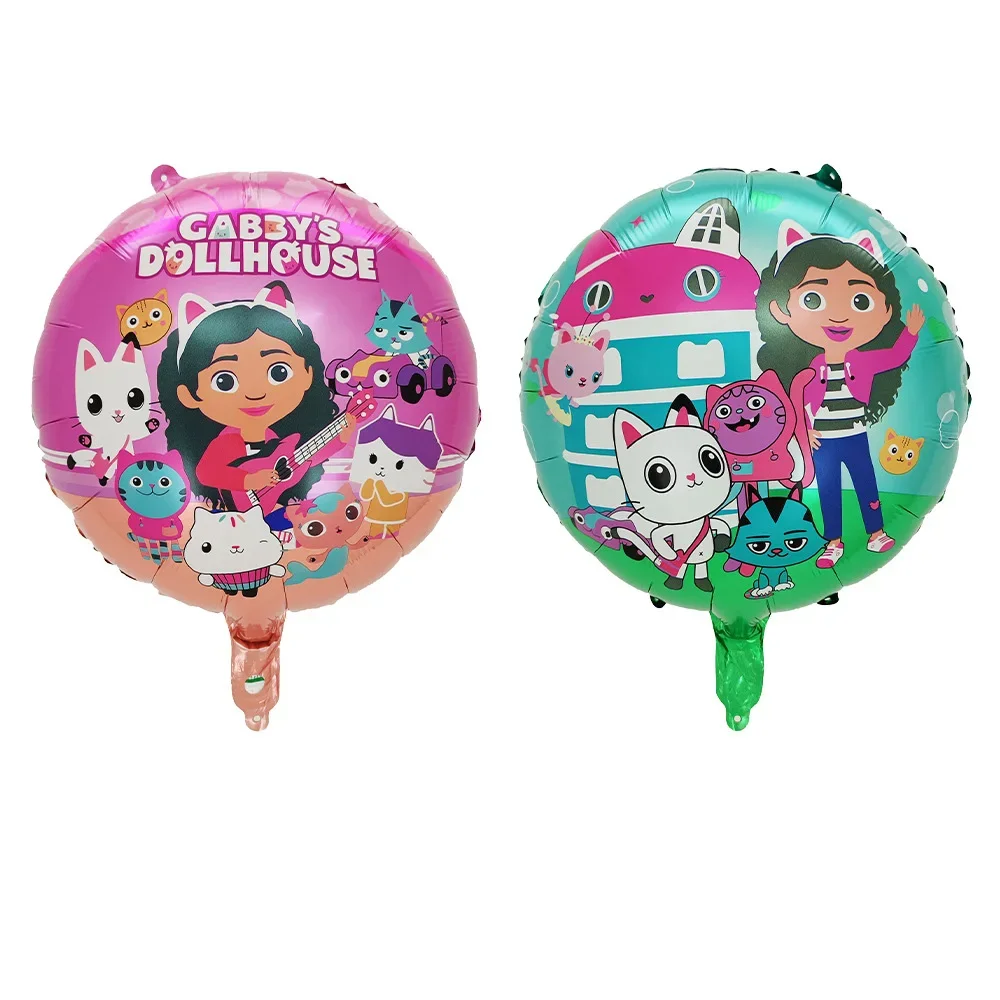 

10/50pcs Gabby Dollhouse Foil Helium Balloons Birthday Themem Party Decoration Baby Shower Kids Toys Air Globos Supplies