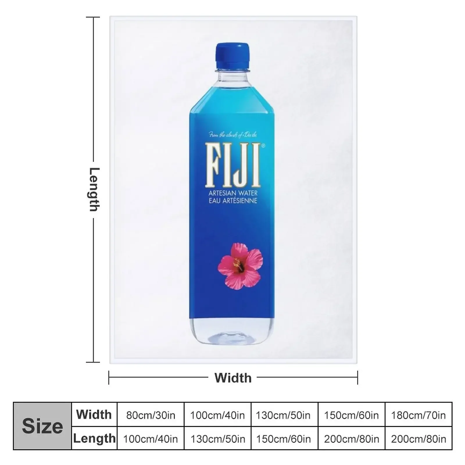 FIJI Water Bottle Throw Blanket Weighted warm for winter Thins Extra Large Throw Blankets