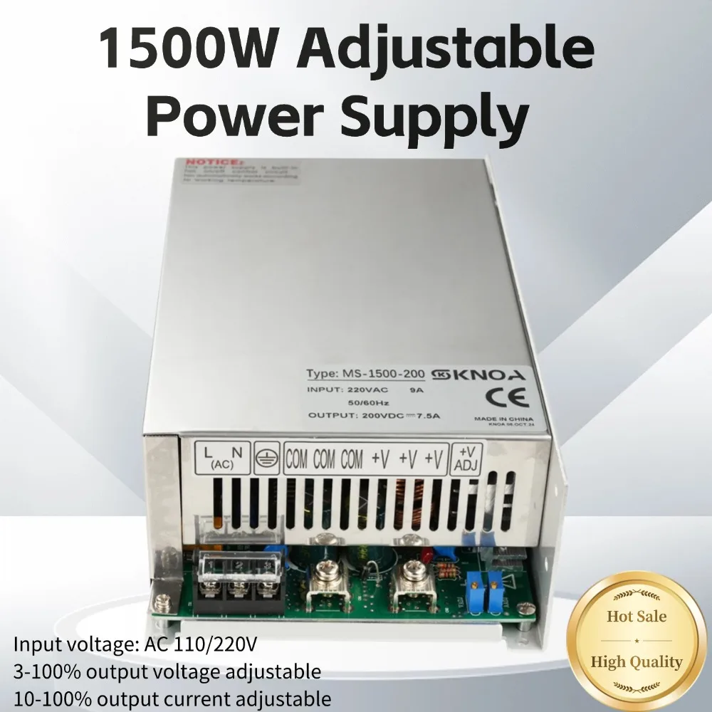 

Adjustable DC Power Supply MS-1500W AC to DC 12V 13.8V 24V 30V 48V 60V 80V 100V 220V Switching Power Supply CV CC Lab Variable