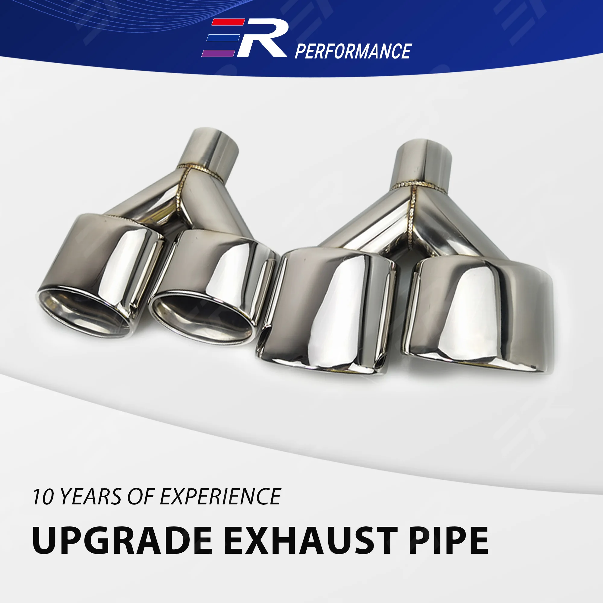 

1 Piece Car Accessories Dual Tips 304 Stainless Steel Tail Pipes for Modify Nozzle for Muffler Car Univeral Exhaust Systerm