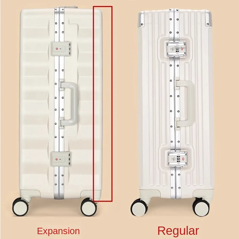 Imagem -04 - Mala de Viagem de Grande Capacidade Multifuncional Porta de Carregamento Usb Zíper Quadro de Alumínio Carrinho Lockbox 20 28