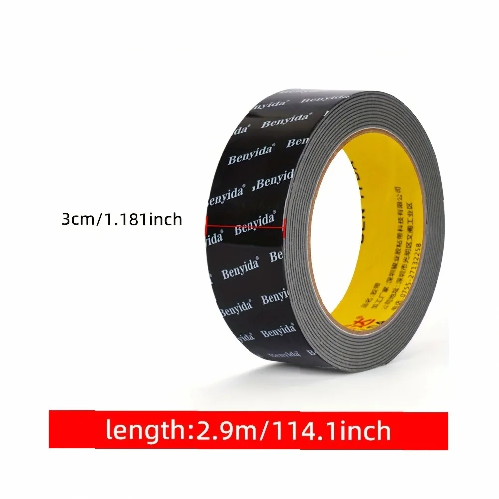 2 Rolls Super Strong Double Sided Tape Heavy Duty Wall Adhesive No Damage No Trace Foam Tape Waterproof
