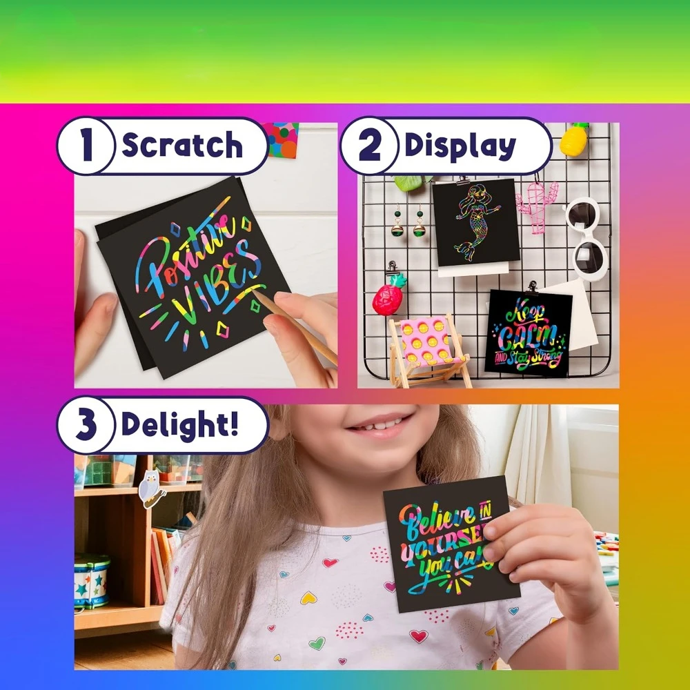 The fun of children and teenagers' gifts and colorful scratch paper, summer events, weddings, birthday parties