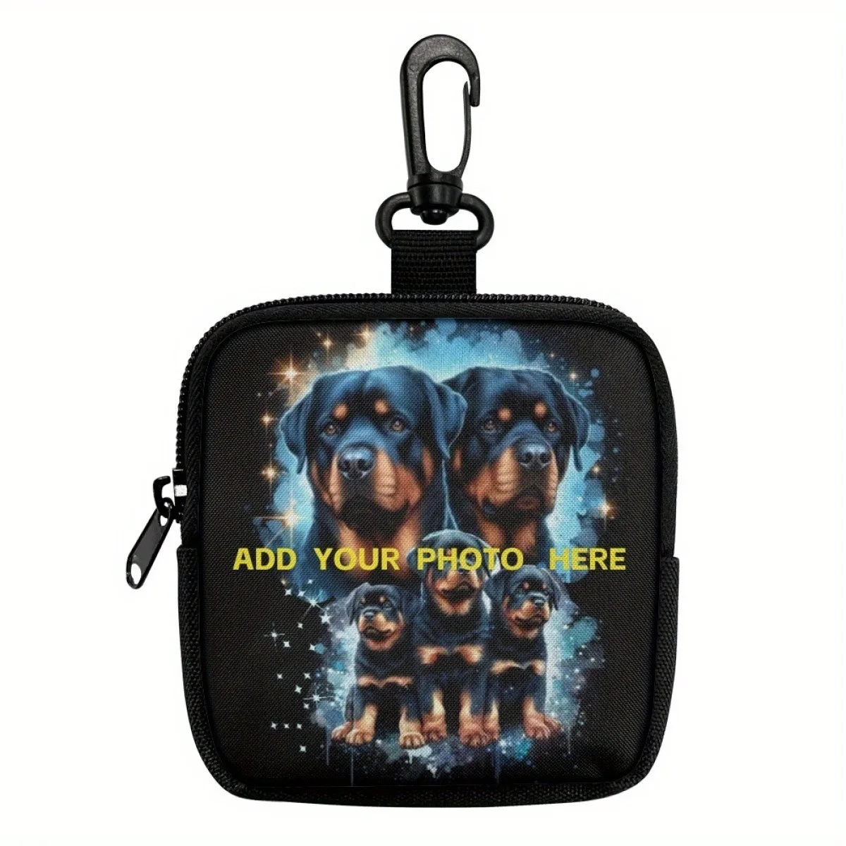 Custom Pet Photo Personalized Coin Purse Durable Zip Bag -Unique Gift for Pet Owners For Both Men And Women Coin Wallet