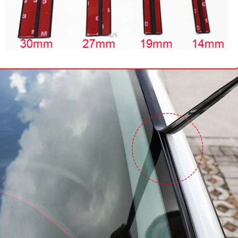 2Meter Rubber Car Sealing Strips 14/19/27/30mm Auto Roof Windshield Sealant Protector Window Seal Strips Sound Insulation Tape