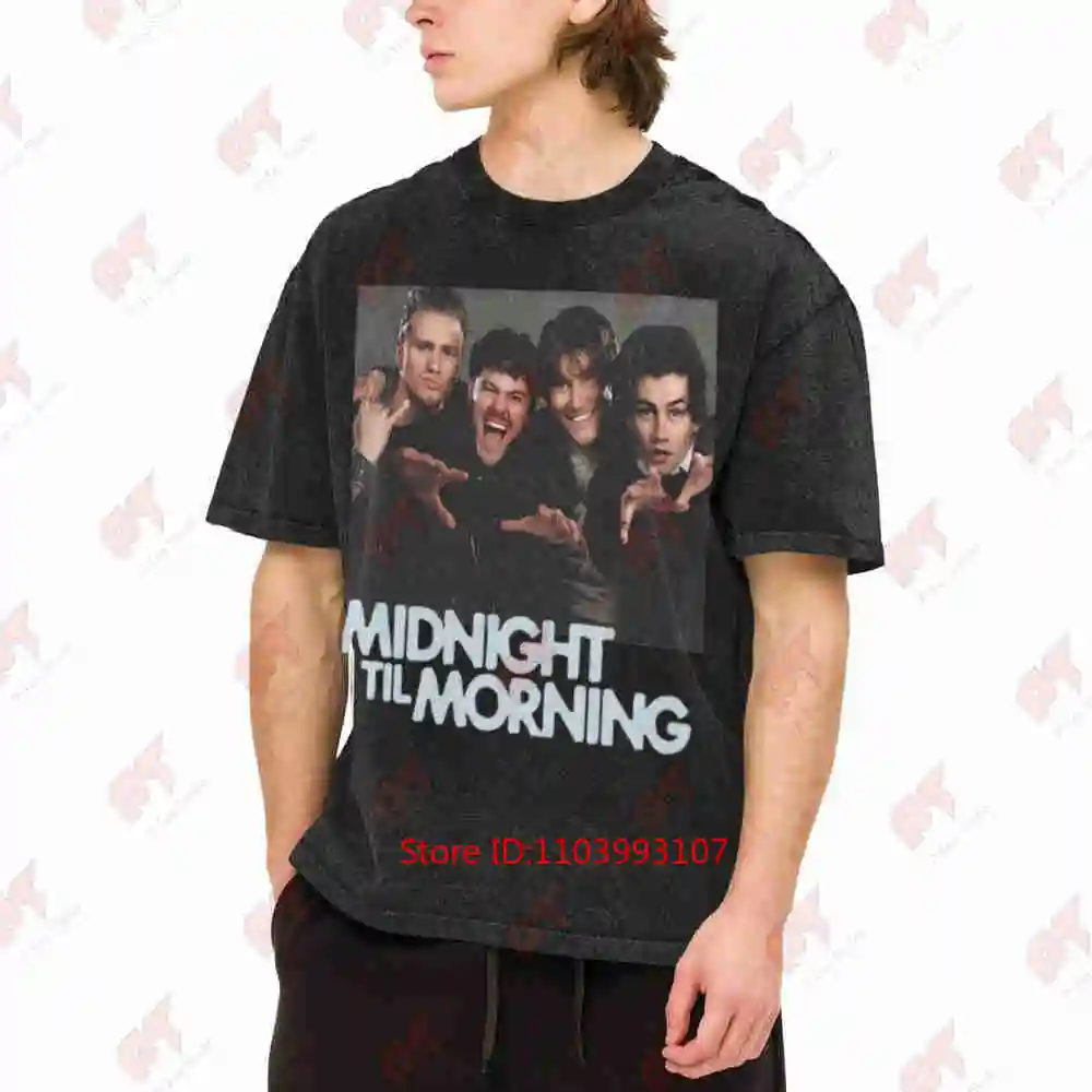 Midnight Til Morning 2026 Vintage Washed Tee Pure Cotton T-Shirt