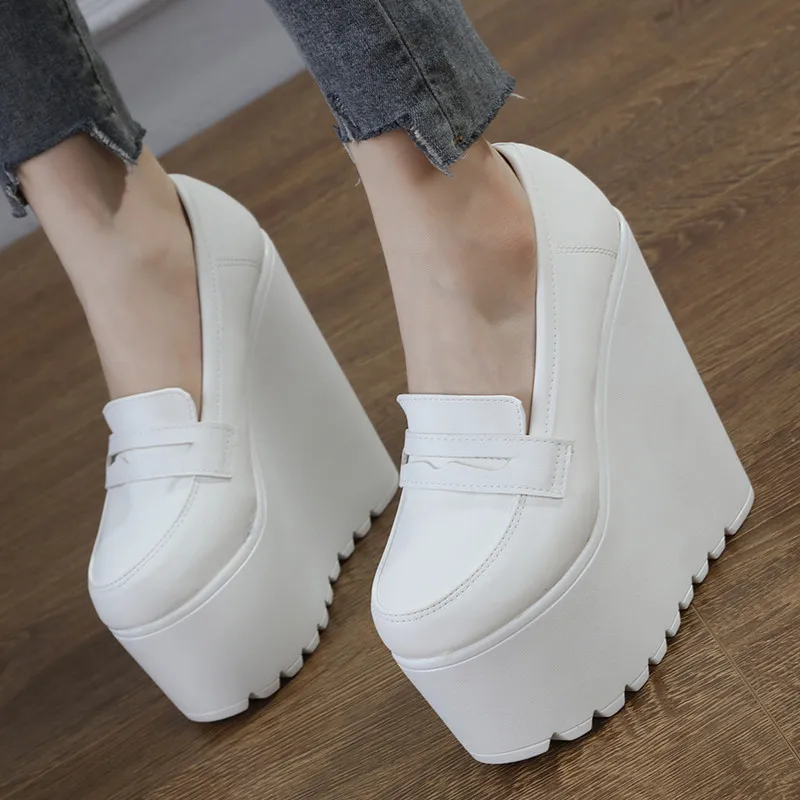 Stylish Water-resistant Women\'s Roman Shoes with 16cm Thick Heel and Super High Heel Waterproof Platform platform shoes