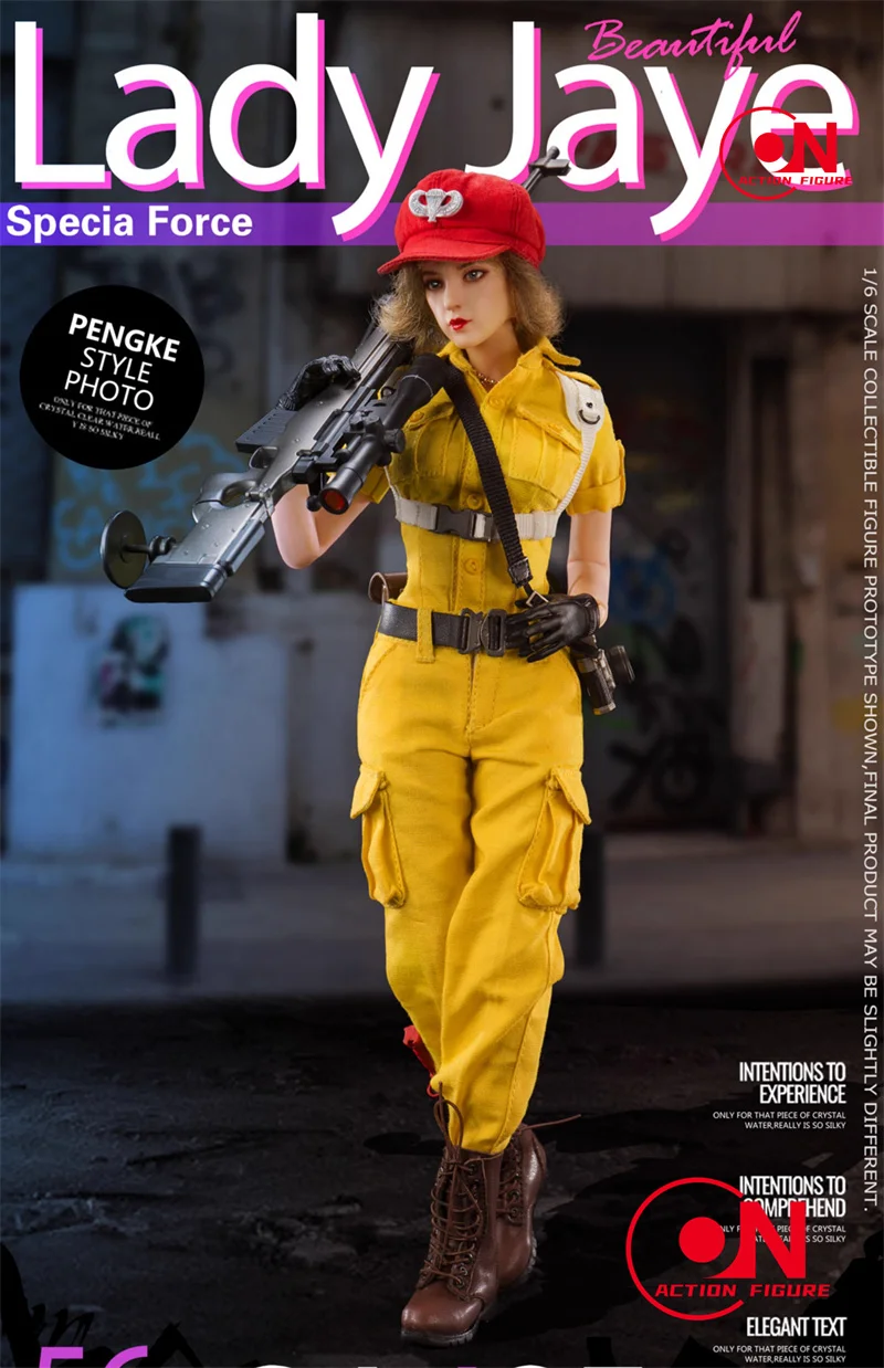 In Stock BBK BBK012 1/6 Beautiful Jaye Yellow Jumpsuit Action Figure 12'' Female Soldier Figurine Full Set Collectible Model Toy