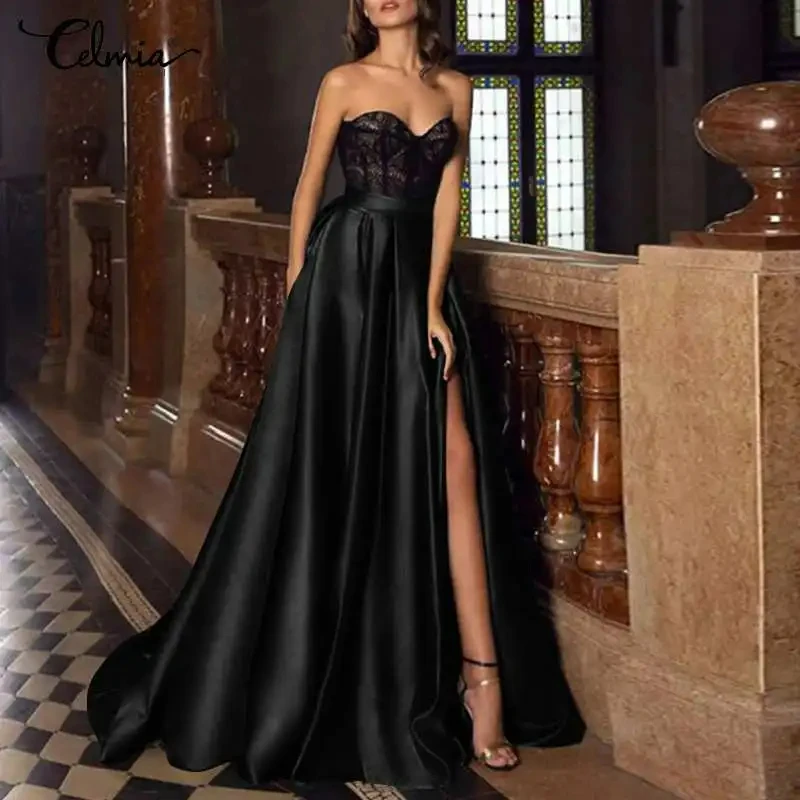 Simple Satin Detachable Skirt for Wedding Dress High Split Black Evening Dress Overskirts Removable Maxi Skirts Falda larga