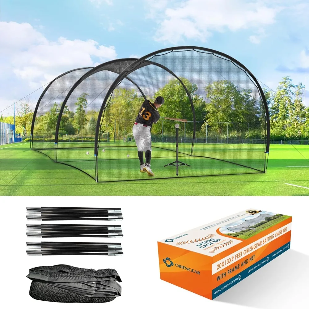 for Backyard, Baseball Training Equipment Netting, Golf Softball Baseball Nets for Batting with Frame and Net, Hitting and Pitc