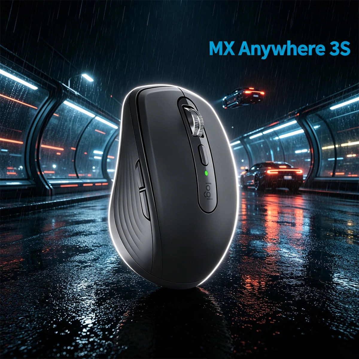 Logitech MX Anywhere 3S Wireless Mouse Silent Multi-Device Flow 8000 DPI Darkfield MagSpeed USB-C for Travel Office PC Mac