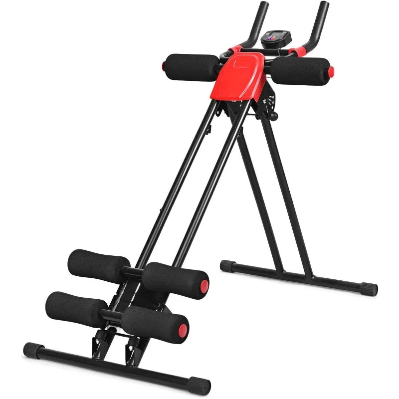 

Goplus Ab Trainer Foldable Abdominal Trainer Ab Vertical 5 Minute Shaper Waist Trainer Core Toner Ab Cruncher Fitness Machine