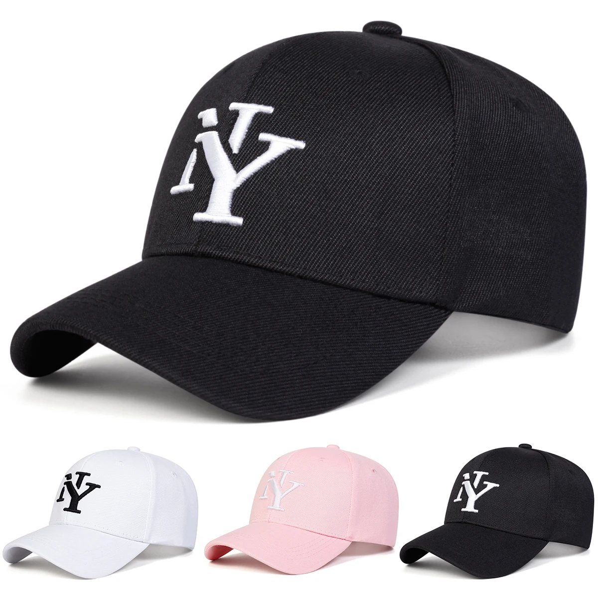 Unisex NY Embroidery Baseball Caps Spring Autumn Outdoor Adj