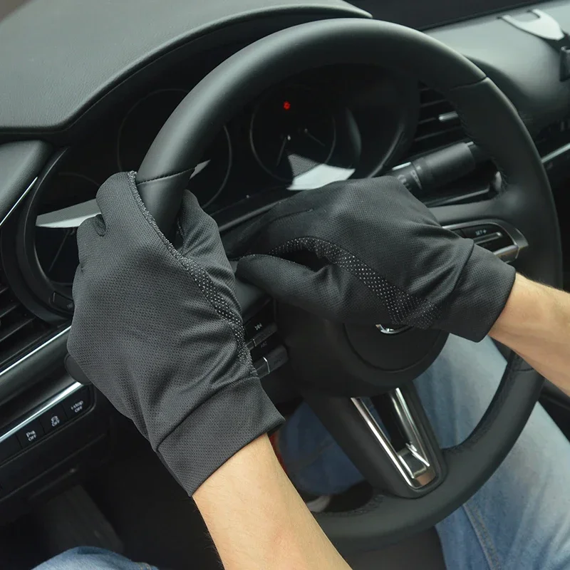 

Women Driving Gloves Autumn Summer Sunscreen Thin Spandex Cotton Decent Nonslip Mittens New Style