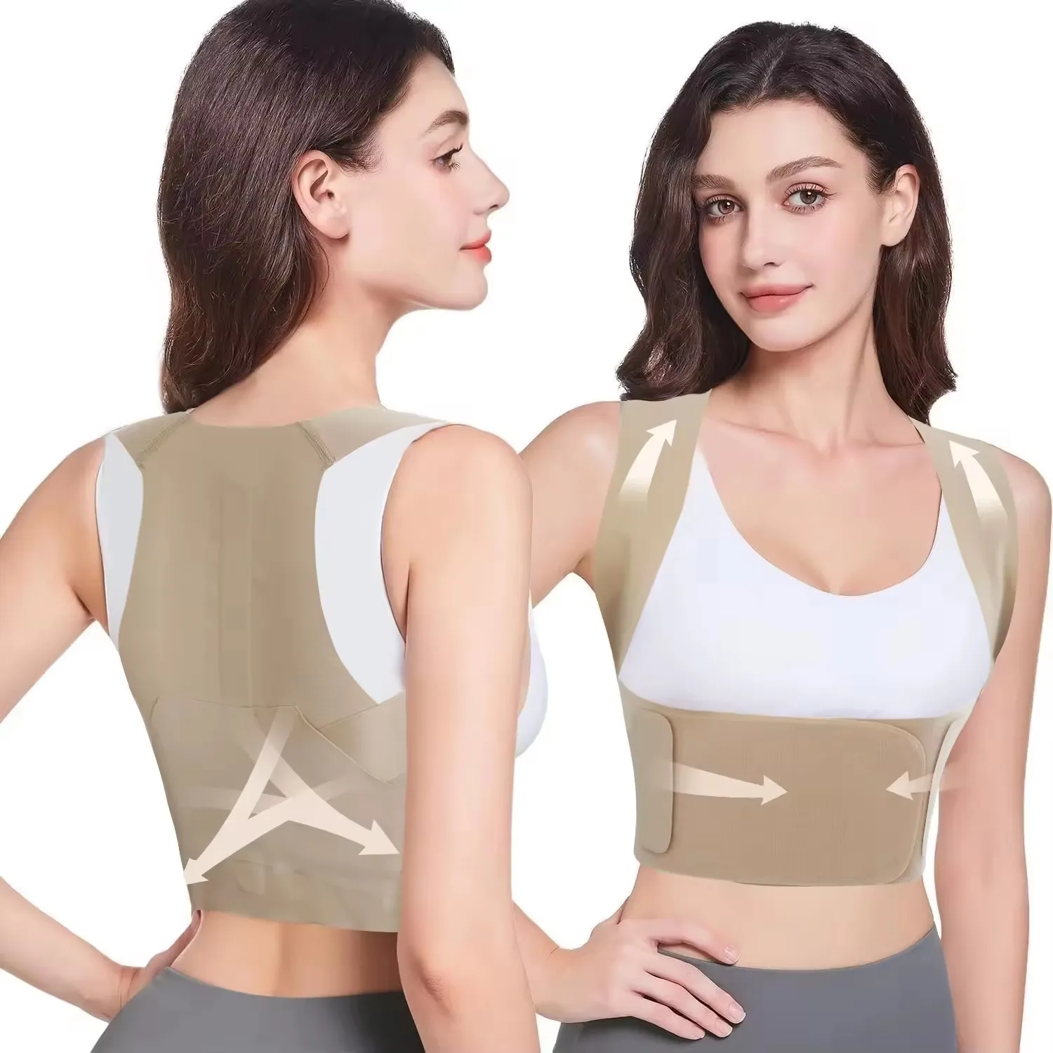 

Invisible Posture Back Brace Opening Posture Back Support Strap to Prevent Spinal Distortion Anti-Hunchback Stretching