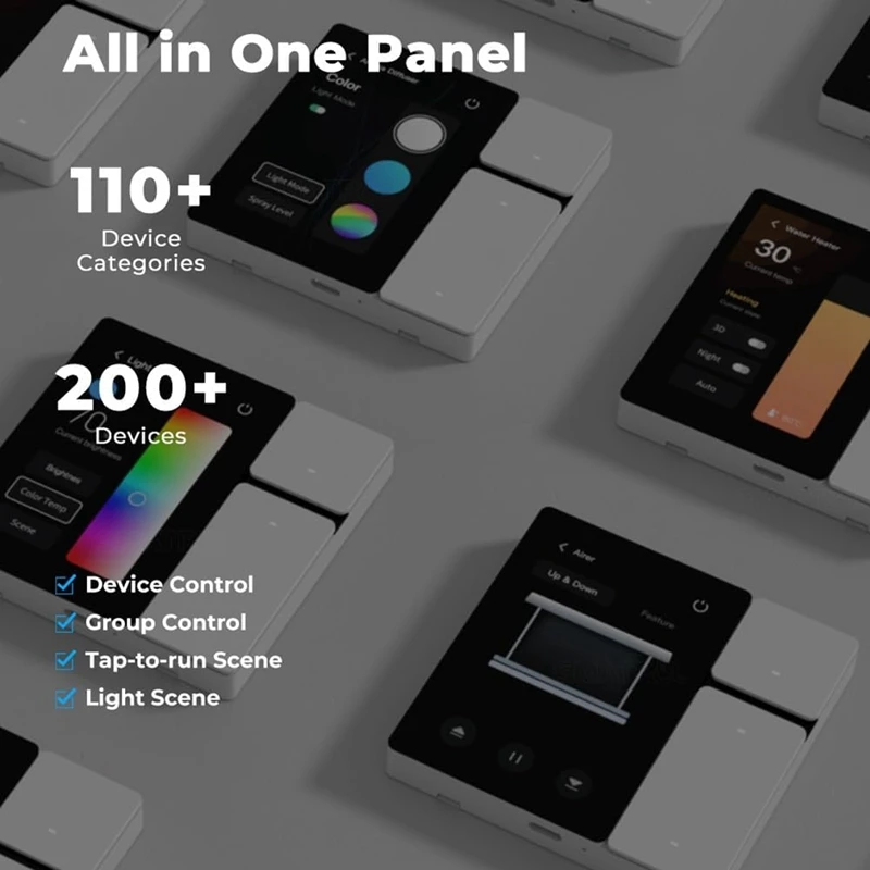 Tuya Smart Touch Screen 3.5 Inch Wifi Panel Scene Switch Central Controller Forintelligent Home Automation Grey