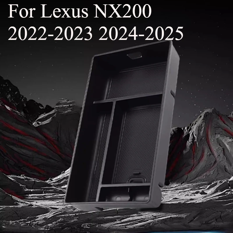 

For Lexus NX200 2022-2023 2024-2025 Center Console Organizer Tray - Custom Armrest Storage Insert Box with Anti-Slip Base