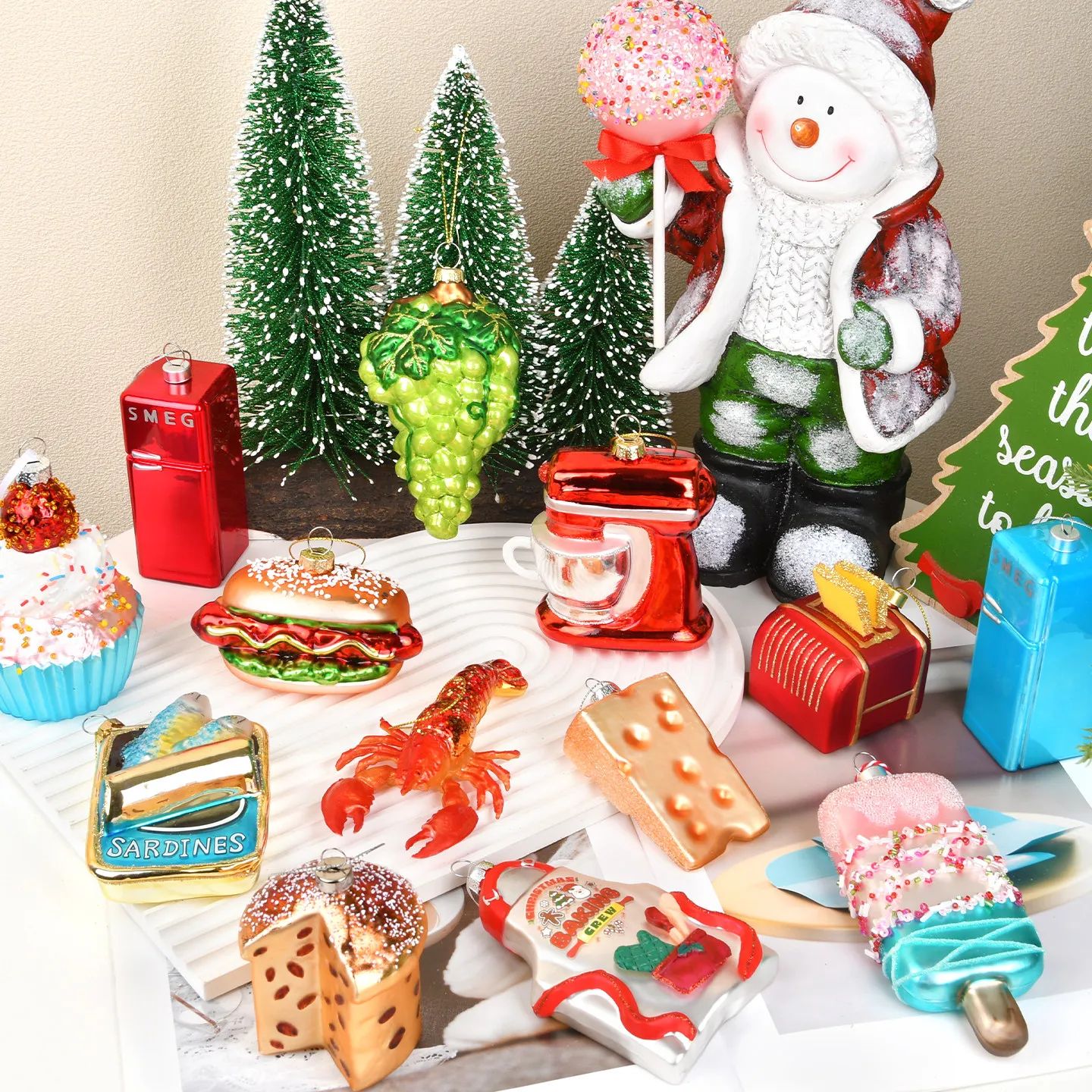 Xmas Food Snacks - Cam Noel Süsleri Simülasyon Yiyecek Atıştırmalık