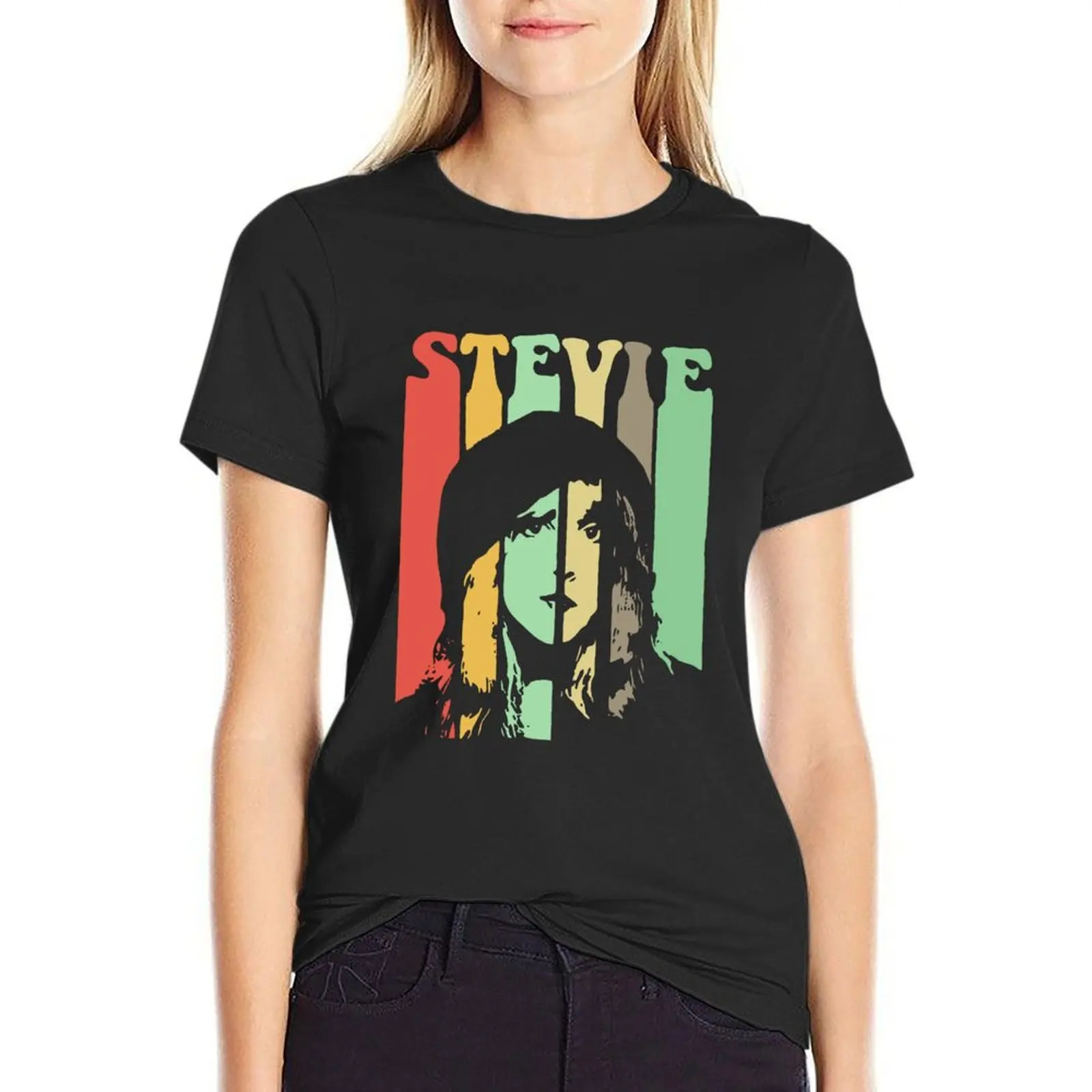 Stevie Nicks Inspired Retro T-Shirt animal print shirt for girls Female clothing tops kawaii clothes cat shirts for Women