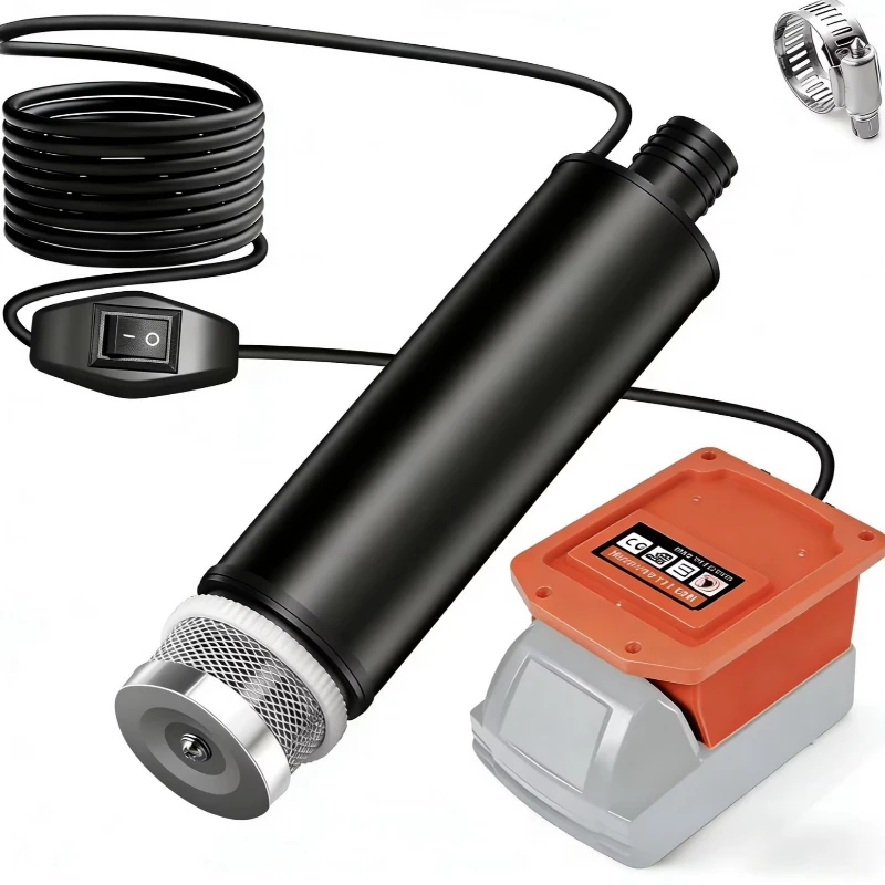 

Portable Cordless Submersible Pump Multi-purpose Submersible Pump for Makita/Milwaukee/Ryobi 18/20V Lithium Batteries for Garden