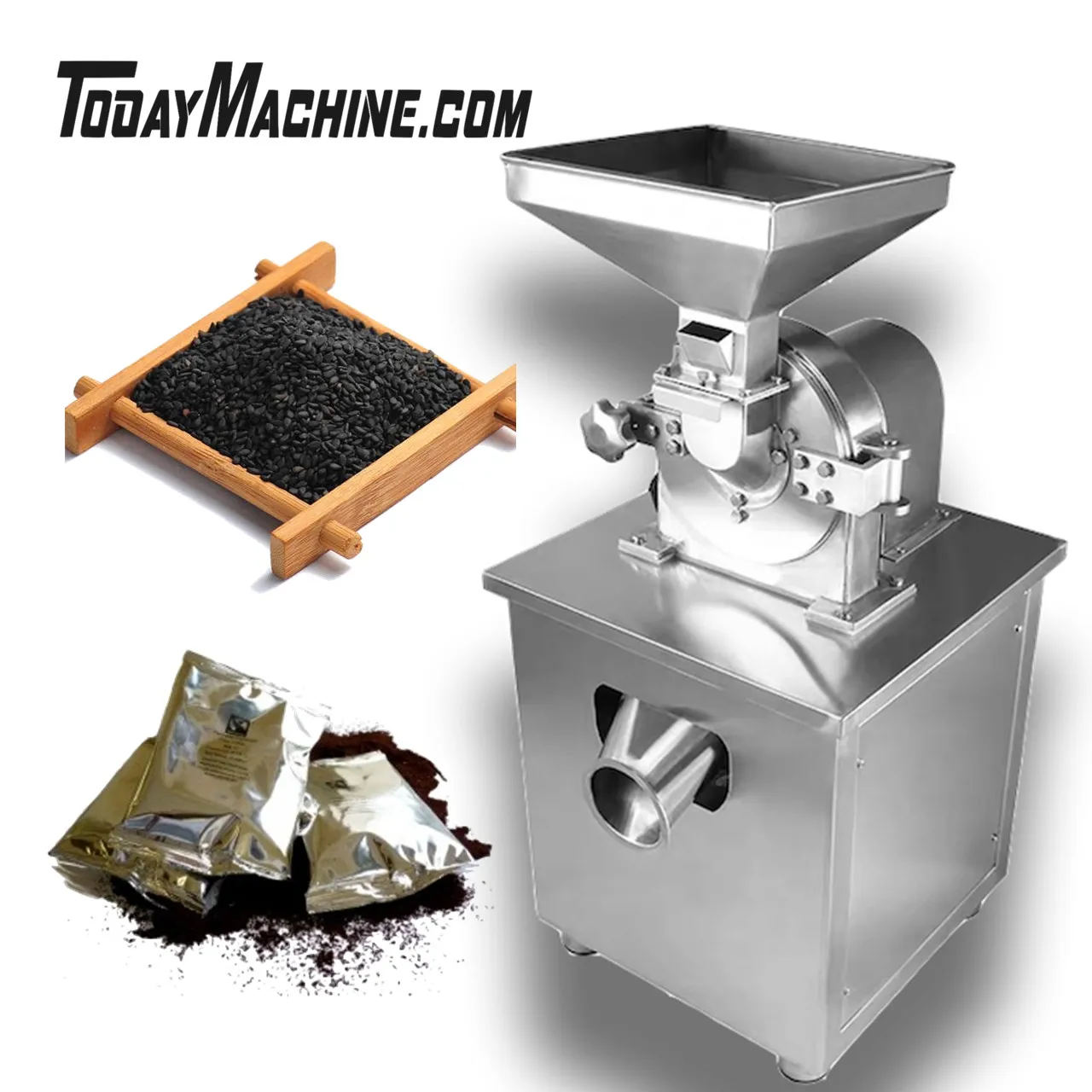 

Cashew Nut Soybean Cocoa Red Chili Dry Date Turmeric Spices Fine Powder Grinding Machine