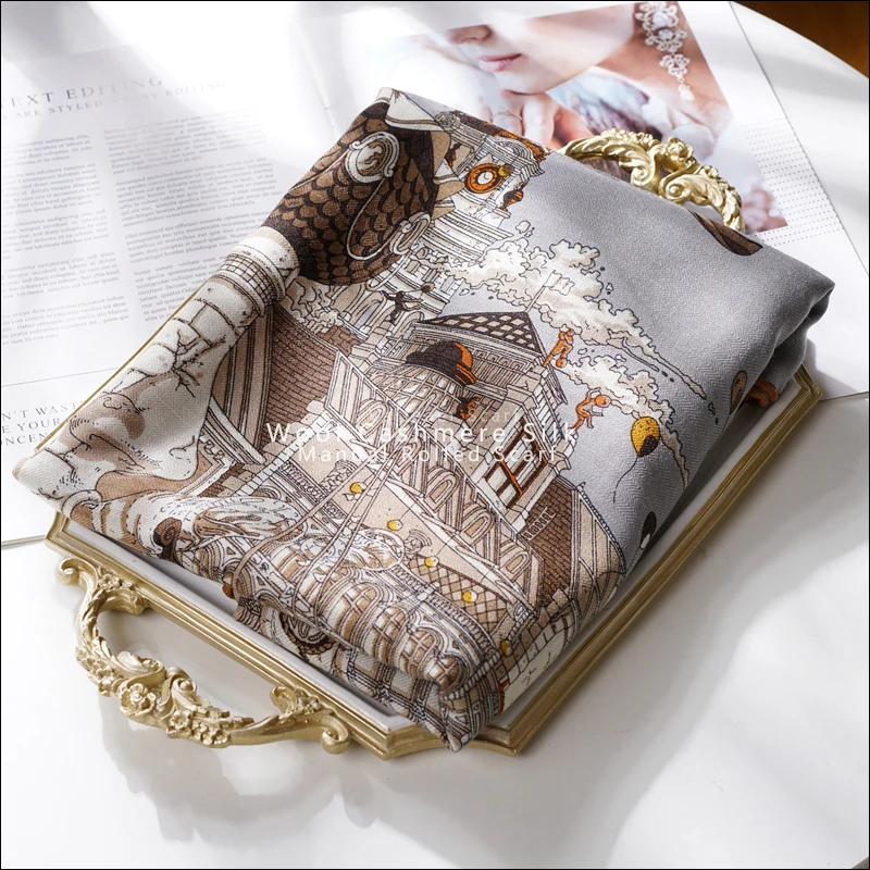 

Зимний теплый шарф из шерсти и шелка, роскошные шарфы из тутового шелка, большие пашминовые шали с подвернутым краем, накидка-шаль, плед 140 см, Париж