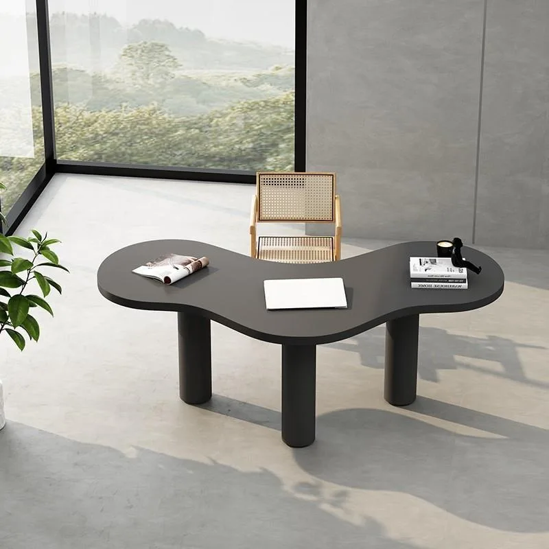 Creative irregular table, Nordic special-shaped solid wood computer table