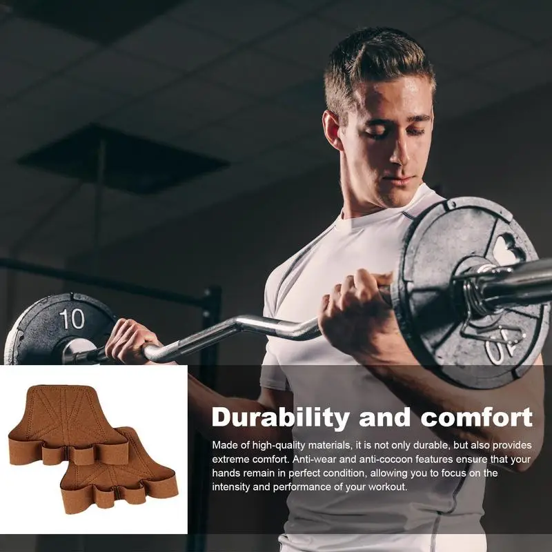 Palm Guard Gloves Fitness Palm Guard Gloves For Strength Training PU Leather Sports Gloves For Pull-Ups Bench Presses Dumbbell