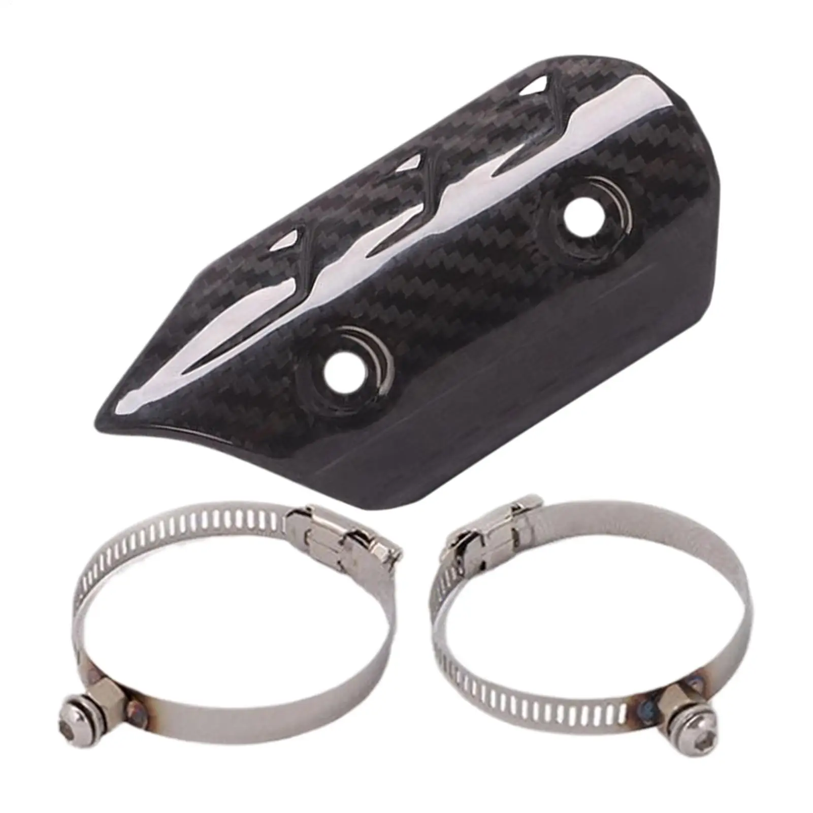 Motorcycle Exhaust Heat Shield Touchable Anti Hot Protector Pipe Heat Protector for Riding Outdoor Protection Commute Safety