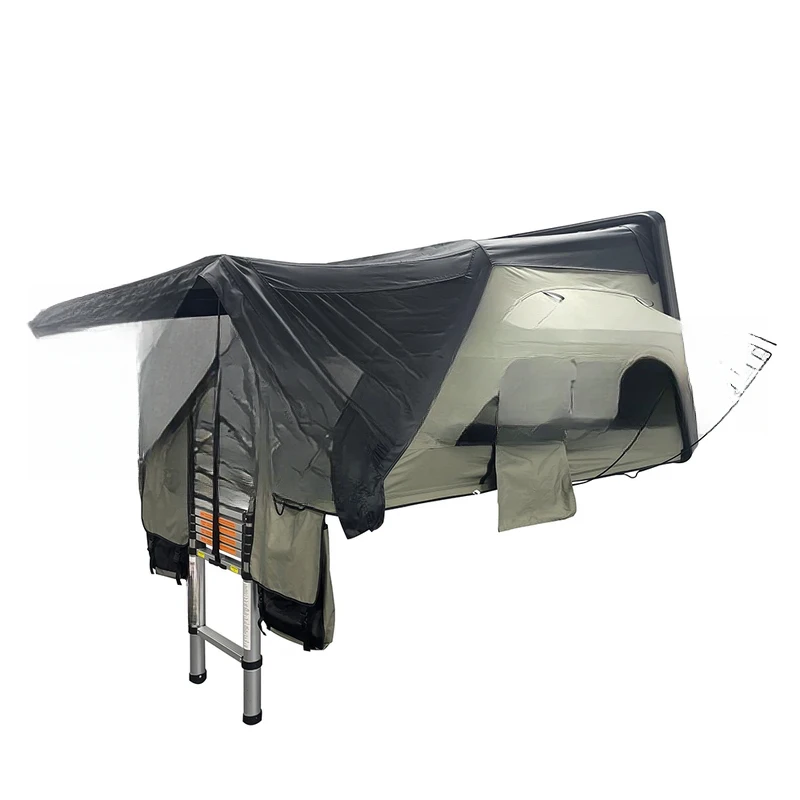 Ultralight ABS Hard Shell Clamshell Folding Rooftop Tent Side Open For Outdoor Camping