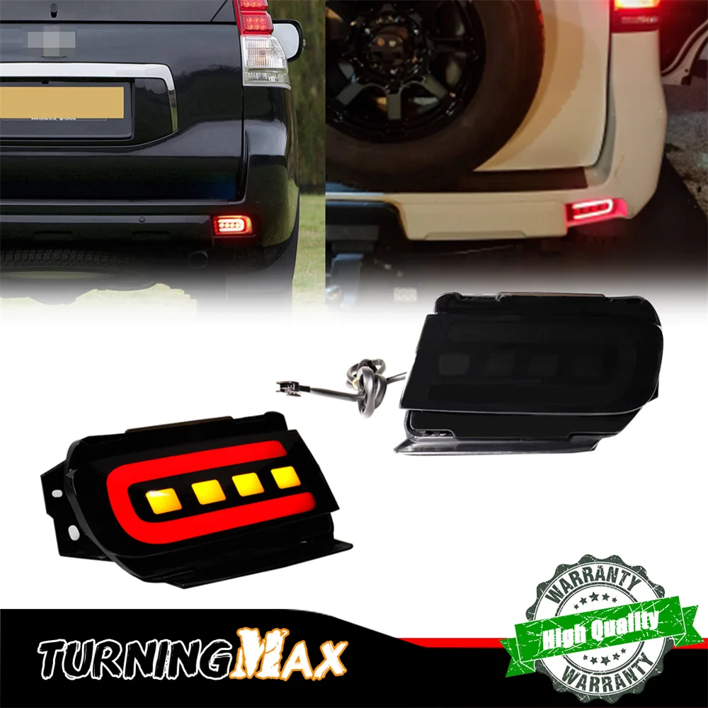 

Rear Bumper Reflector LED Lights Tail/Brake Lights Sequential Turn Signal Lights For Toyota Land Cruiser PRADO FJ150 2010-2019