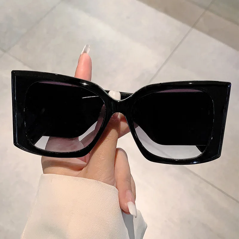 Big Frame Cat Eye Butterfly Sunglasses Women Vintage Trendy Sun Glasses Punk Oversized Luxury Brand Designer Sexy Wide Leg Shade
