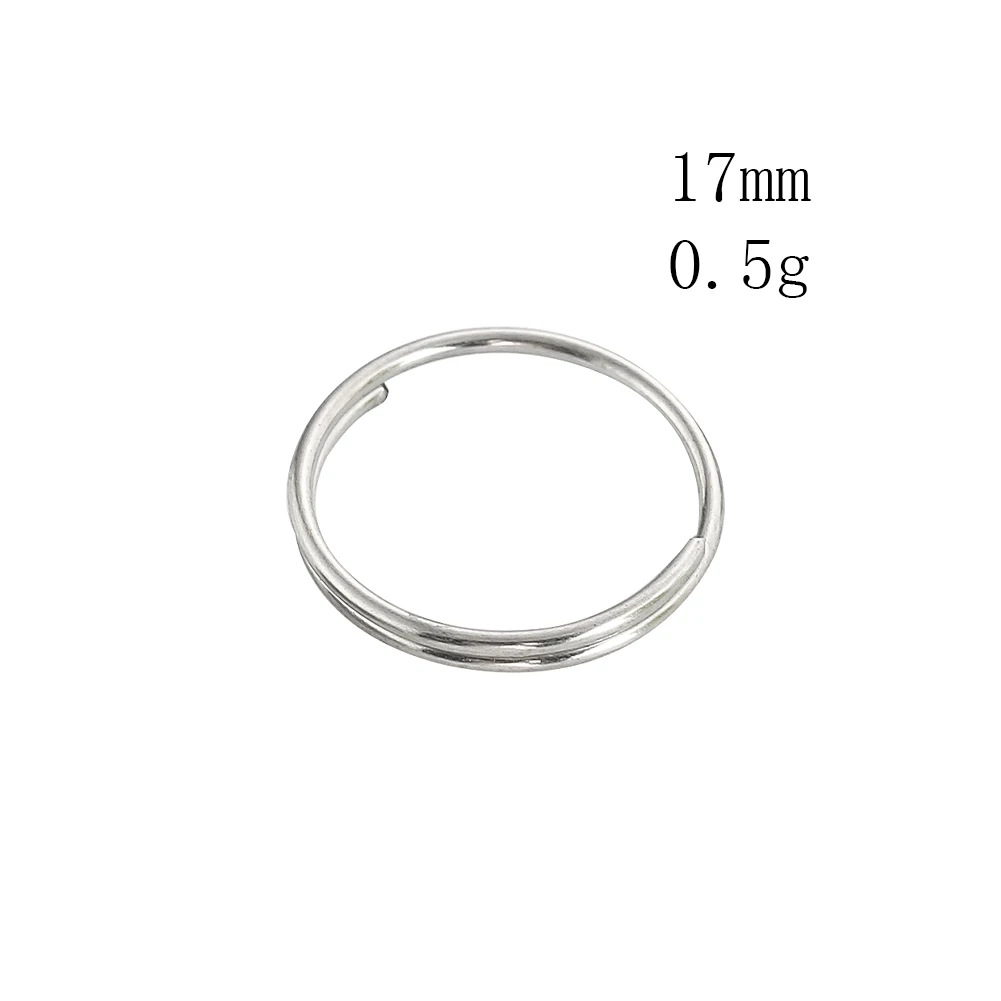 100pcs 12/17mm Stainles Steel Split Rings Chandelier Crystal Bead Connector Light Curtain Suncatcher Garland Part Keychain Rings