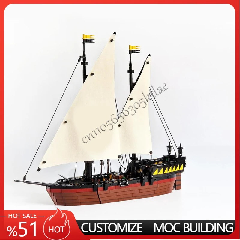 

1380PCS Castle MOC Building Block Model Set Big Ship Bay Modes Medieval Wharf Model Toy Home Decor Assembly For Adults Teen Gift