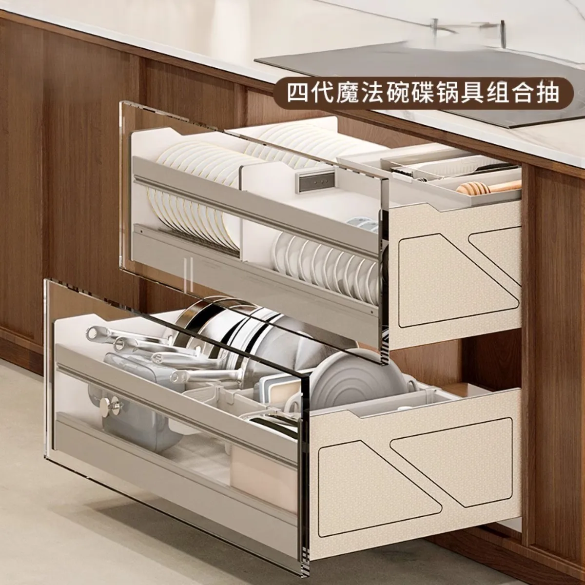 

Kitchen Basket Cupboard Cupboard Basket Drawer Dish Storage Rack Kitchen Storage Design