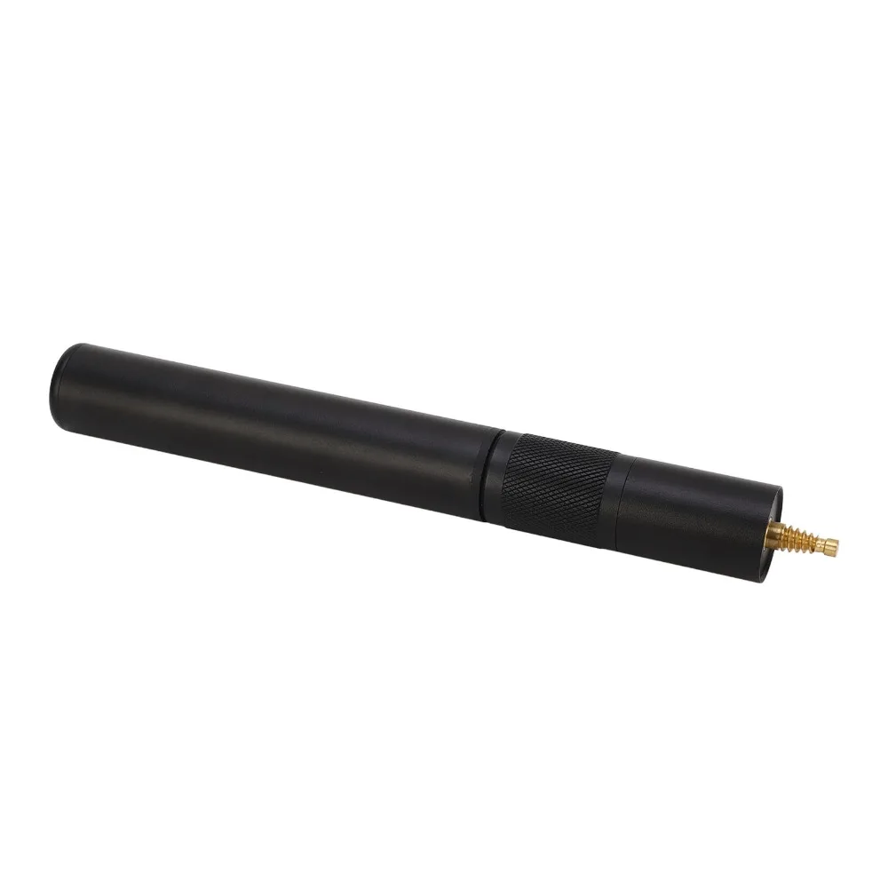 Aluminum Alloy Pool Cue Extension Threaded Connector Locking Rotation Billiard Extender Length Adjustable Black Finish