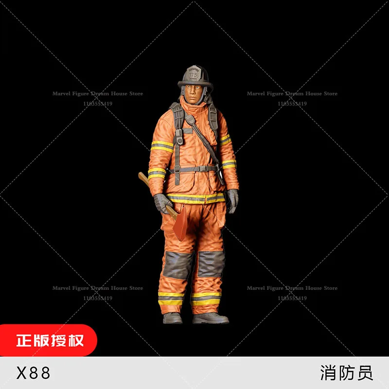 1/64 1/43 1/35 Scale Miniature Scene Dolls Un-panited White Figure Mini Model Firefighting And Rescue Operations Firefighter