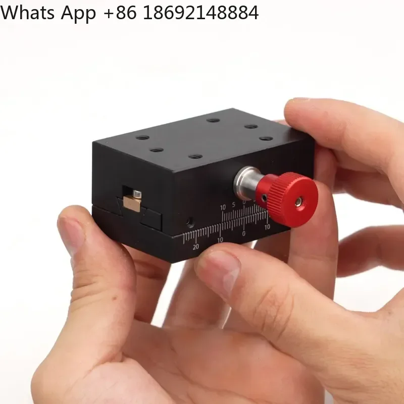 40 Stroke Slider X-Axis Displacement Platform Rack and Pinion Manual Fine-Tuning Small Precision Dovetail Slide for CNC